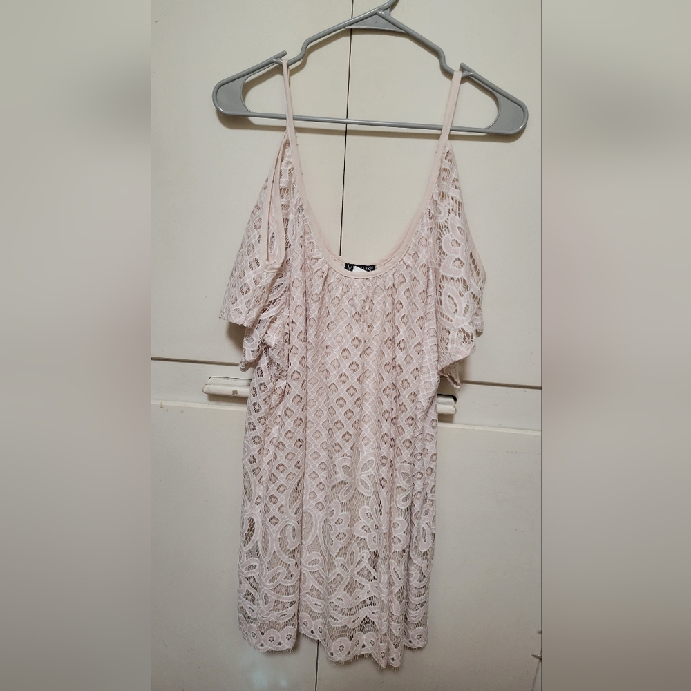 VENUS Lace Dress in Soft Pink With Liner